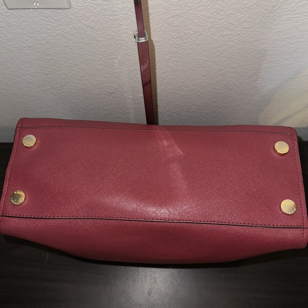 Michael Kors  MD Cynthia Cross Grain Leather Satchel - Picture 7 of 10